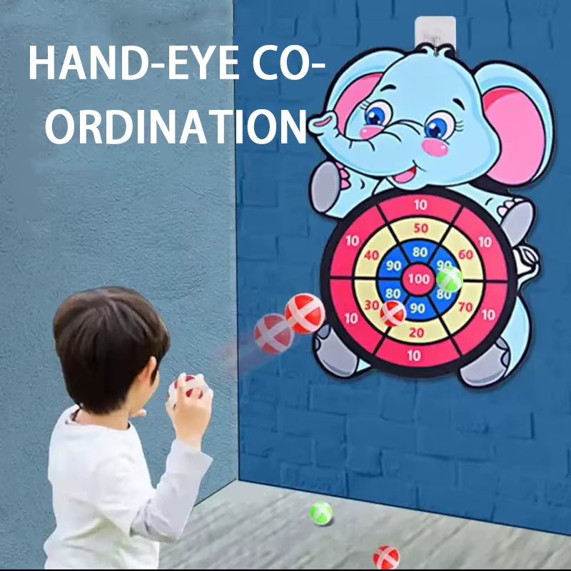 Montessori Dart Board Game for Kids – Indoor & Outdoor Sticky Ball Target Toy for Children Ages 4–6