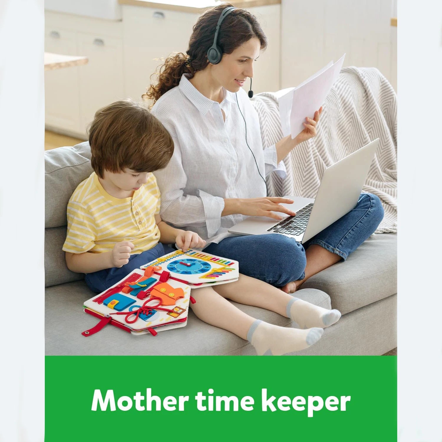 Montessori Felt Busy Book for Toddlers – Sensory Activity Book for Fine Motor Skills & Early Learning