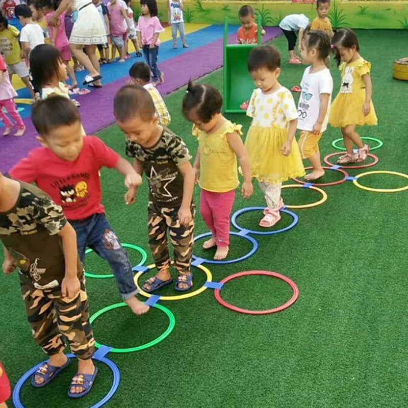 Kids Hopscotch Ring Set – Sensory Brain Game for Indoor & Outdoor Play, Sports Training, and Fun Learning