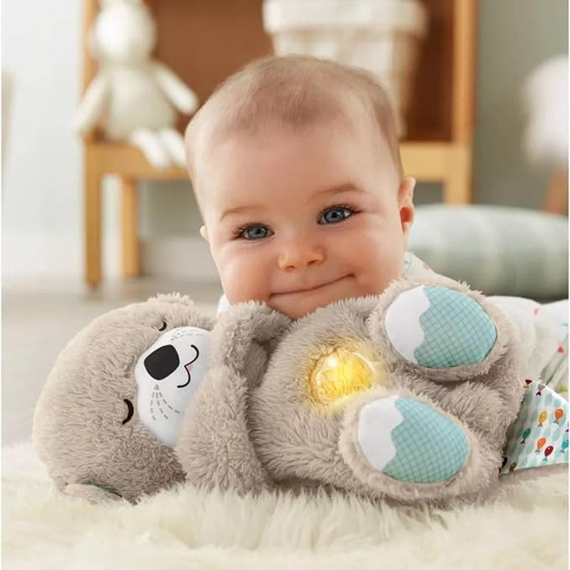 Fisher-Price Soothe 'N Snuggle Otter – Plush Baby Sound Machine with Music, Lights & Rhythmic Breathing for Sleep and Sensory Comfort