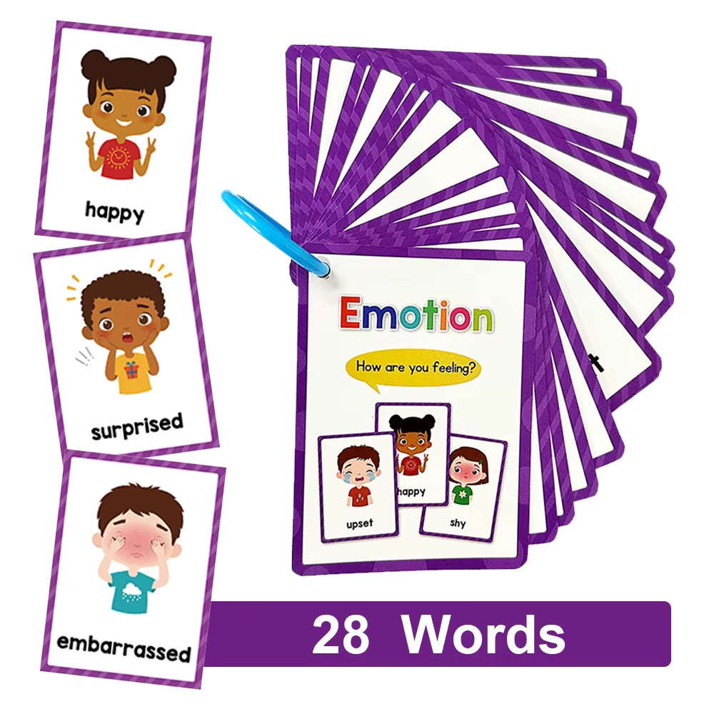 Montessori English Words Learning Flashcards for Kids – Early Educational Classroom & Teaching Aids for Kindergarten