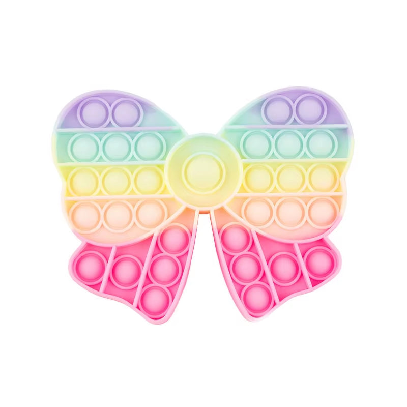 Rainbow Dinosaur Fidget Sensory Toy – Push Pop Bubble Stress Reliever for Kids with Autism and Anxiety