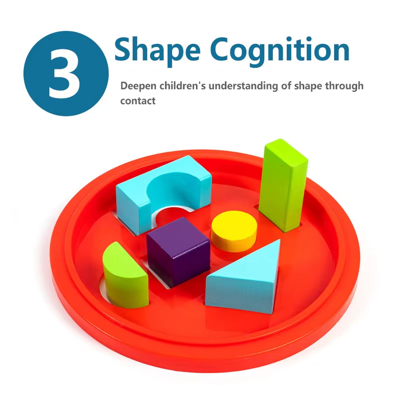 Wooden Building Blocks Set with Storage Bag – Early Educational Assembly Toy for Kids