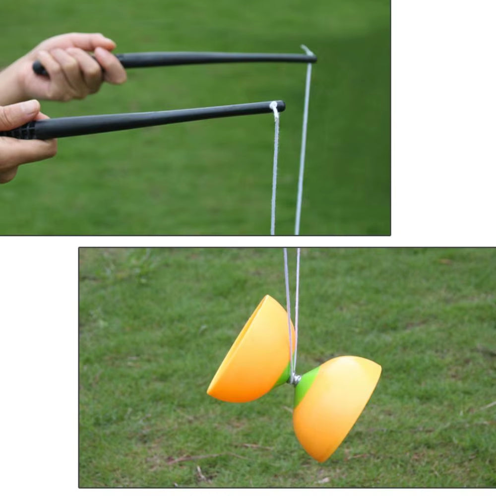 Soft Leather Chinese Diabolo Yo-Yo Toy – Sensory Training & Outdoor Play