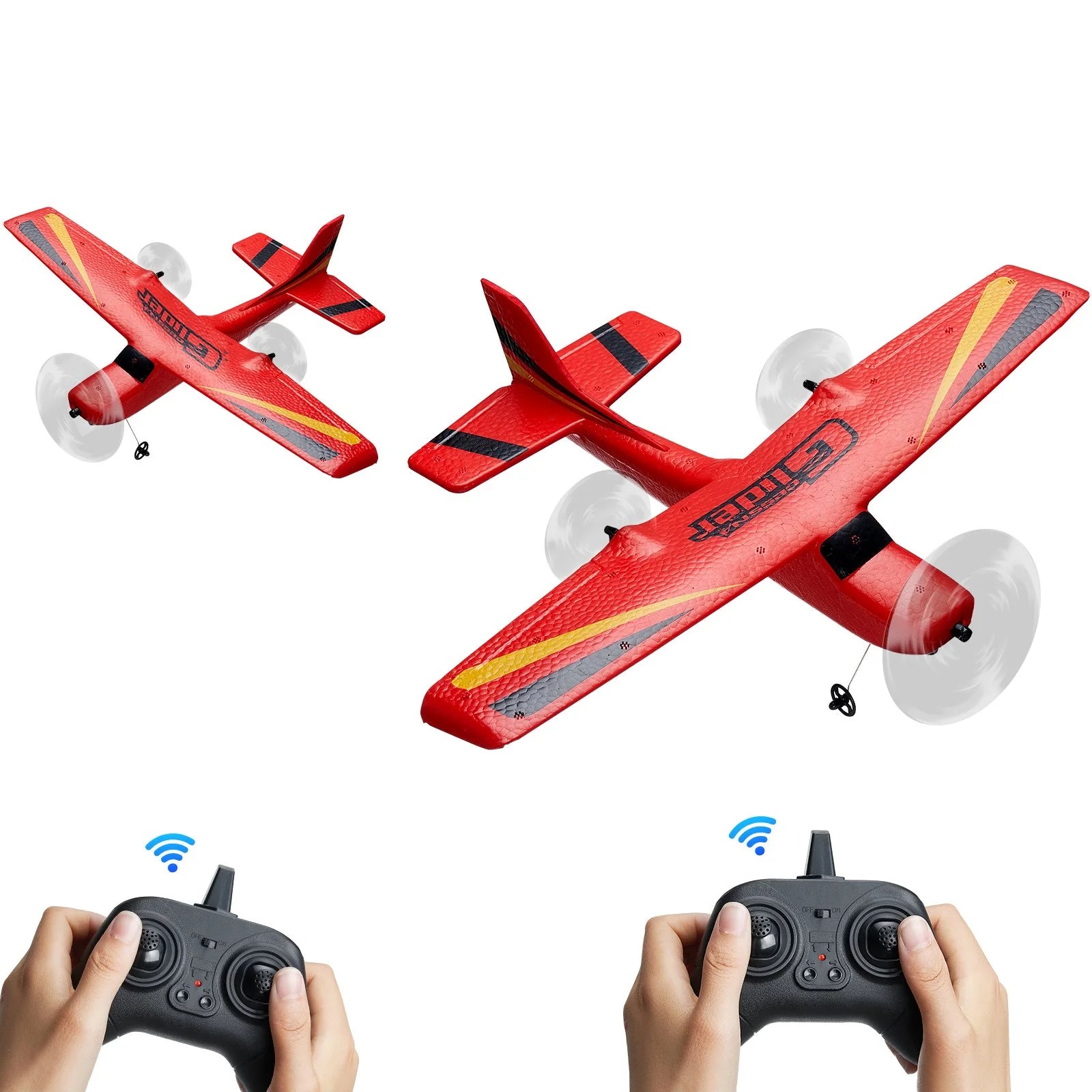 VEVOR RC Airplane Toy – EPP Foam Remote Control Plane with 2.4GHz Controller & 2 Rechargeable Batteries, Durable RC Aircraft for Kids & Beginners
