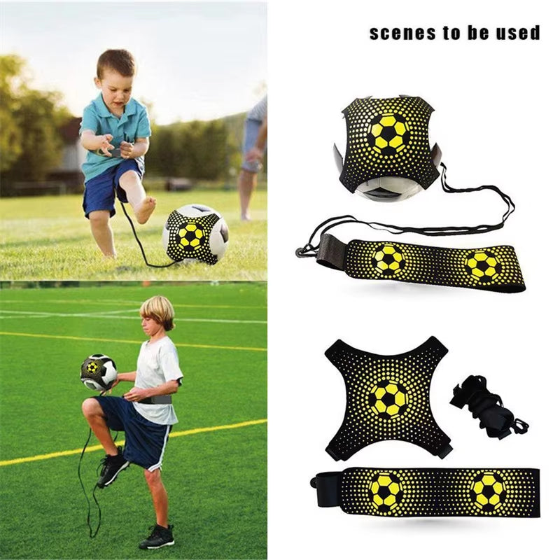 Elastic Kick Trainer Ball with Strap – Outdoor Football Training Aid for Kids & Adults, Improve Coordination & Ball Control