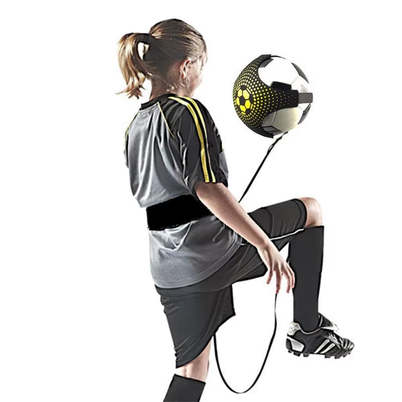 Elastic Kick Trainer Ball with Strap – Outdoor Football Training Aid for Kids & Adults, Improve Coordination & Ball Control