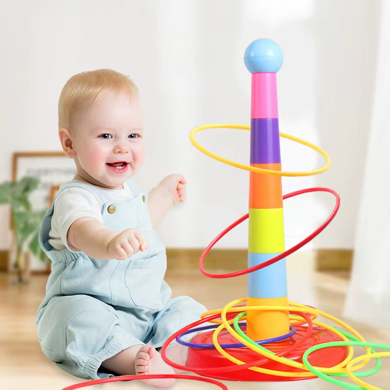 Children’s Ring Toss Game – Fun Indoor & Outdoor Ferrule Stacking Toy for Early Education & Parent-Child Play