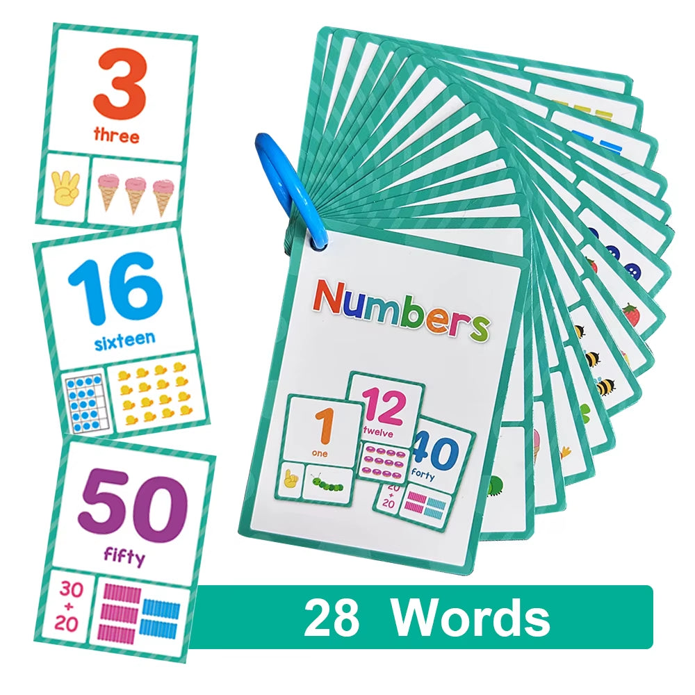 Montessori English Words Learning Flashcards for Kids – Early Educational Classroom & Teaching Aids for Kindergarten