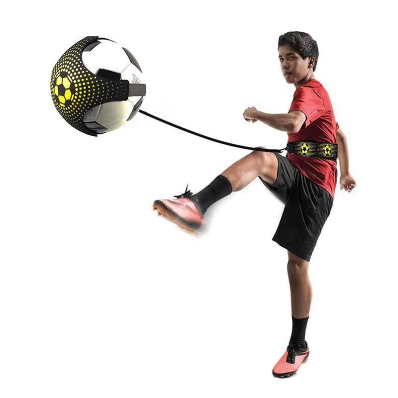 Elastic Kick Trainer Ball with Strap – Outdoor Football Training Aid for Kids & Adults, Improve Coordination & Ball Control