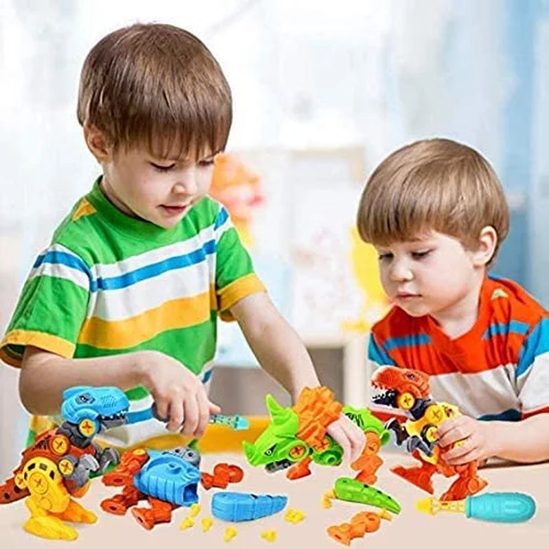 Take Apart Dinosaur Toys with Electric Drill – STEM Construction Building Set for Boys Ages 3–6