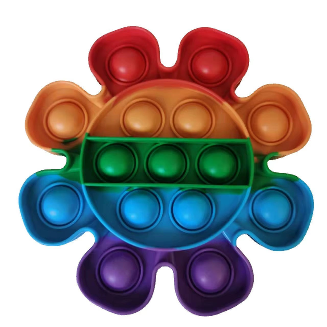Rainbow Dinosaur Fidget Sensory Toy – Push Pop Bubble Stress Reliever for Kids with Autism and Anxiety