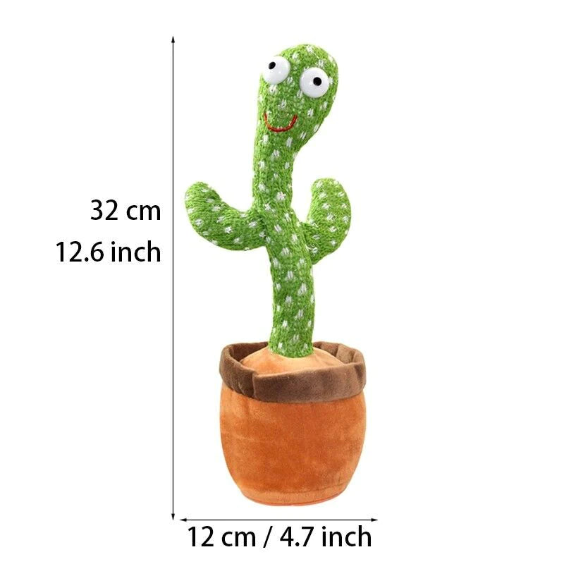 Dancing Cactus Plush Toy – Electronic Singing & Recording Doll with Music and Movement, Funny Interactive Gift for Kids
