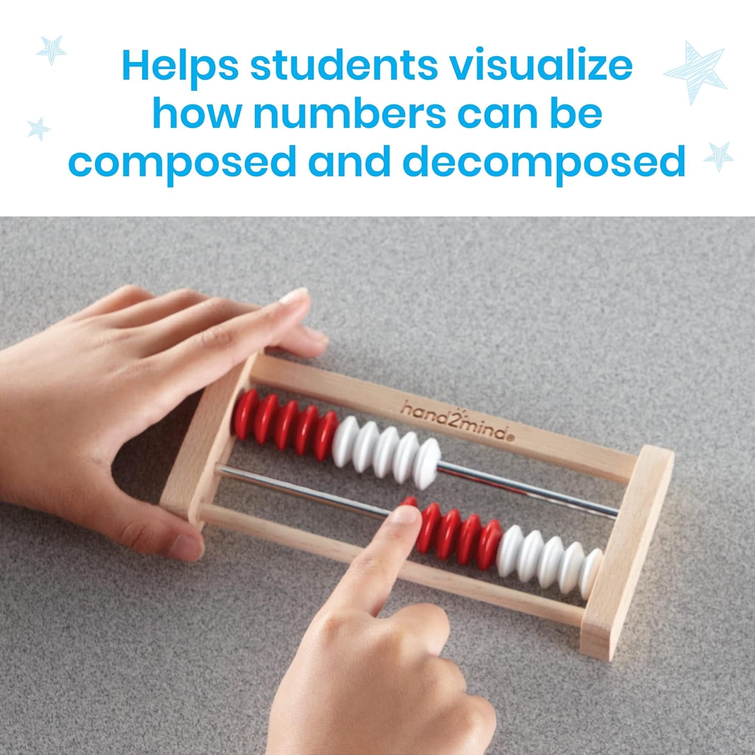 20-Bead Wooden Rekenrek Abacus Set (4-Pack) – Colorful Math Counting Manipulatives for Kids, Homeschool & Classroom Learning