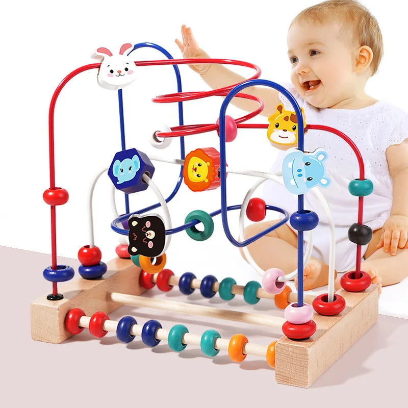 Wooden Bead Maze Educational Toy for Toddlers
