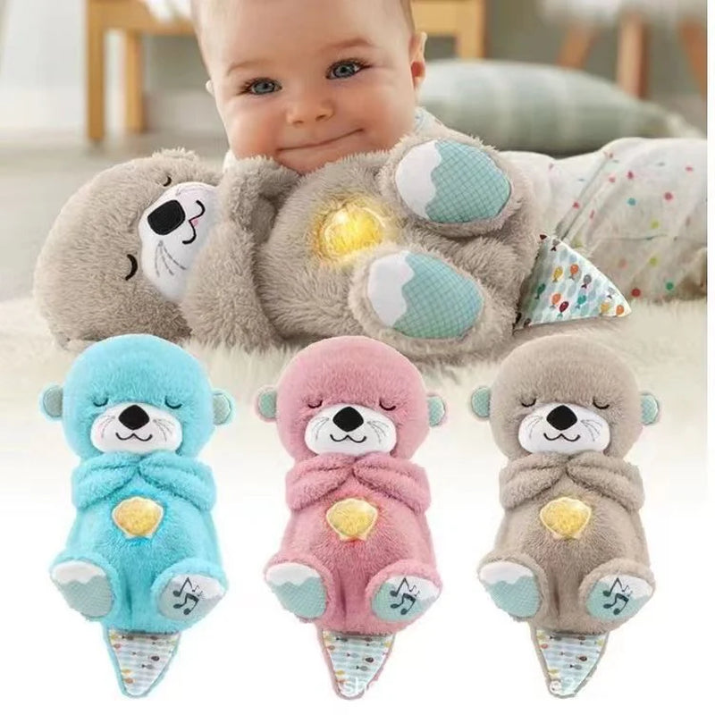 Fisher-Price Soothe 'N Snuggle Otter – Plush Baby Sound Machine with Music, Lights & Rhythmic Breathing for Sleep and Sensory Comfort