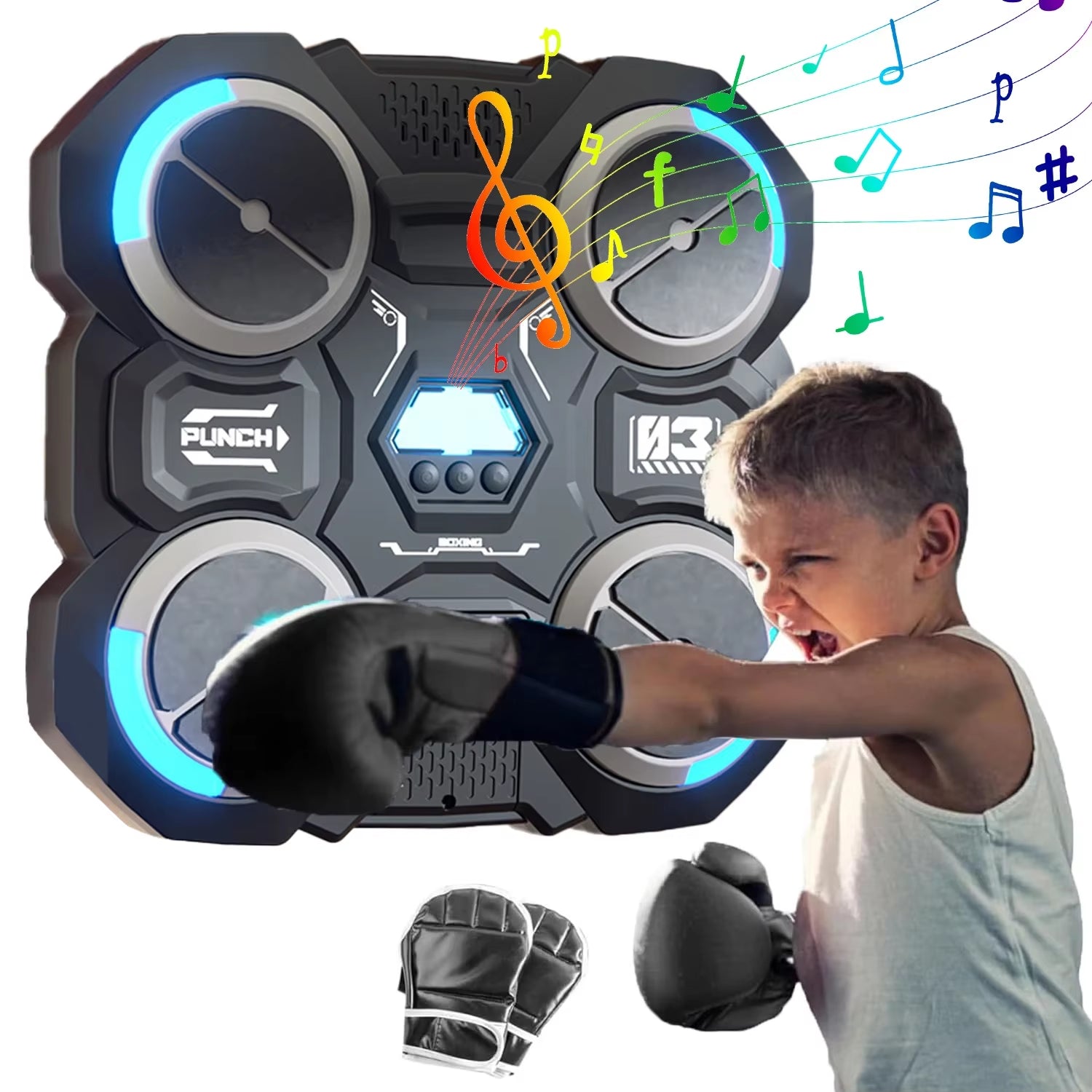 Smart Music Boxing Machine for Kids – Wall-Mounted Interactive Boxing Trainer Toy for Fitness & Stress Relief