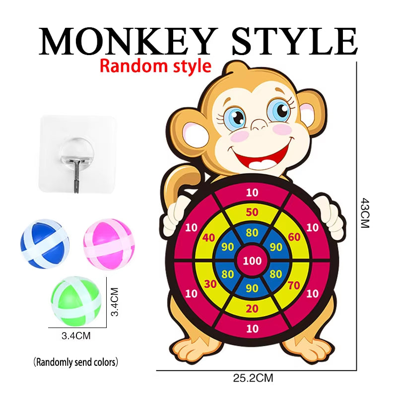 Montessori Dart Board Game for Kids – Indoor & Outdoor Sticky Ball Target Toy for Children Ages 4–6