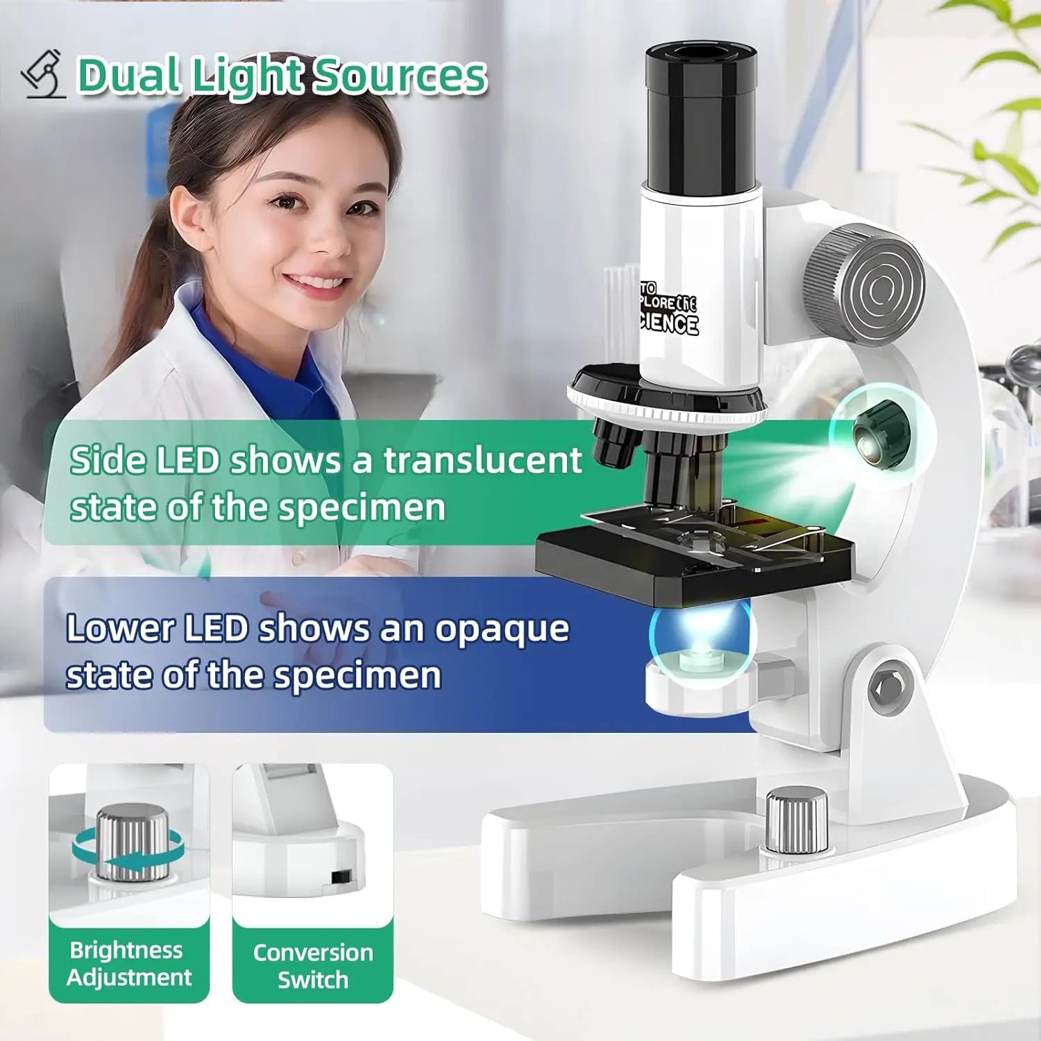 4800X HD Digital Microscope for Kids