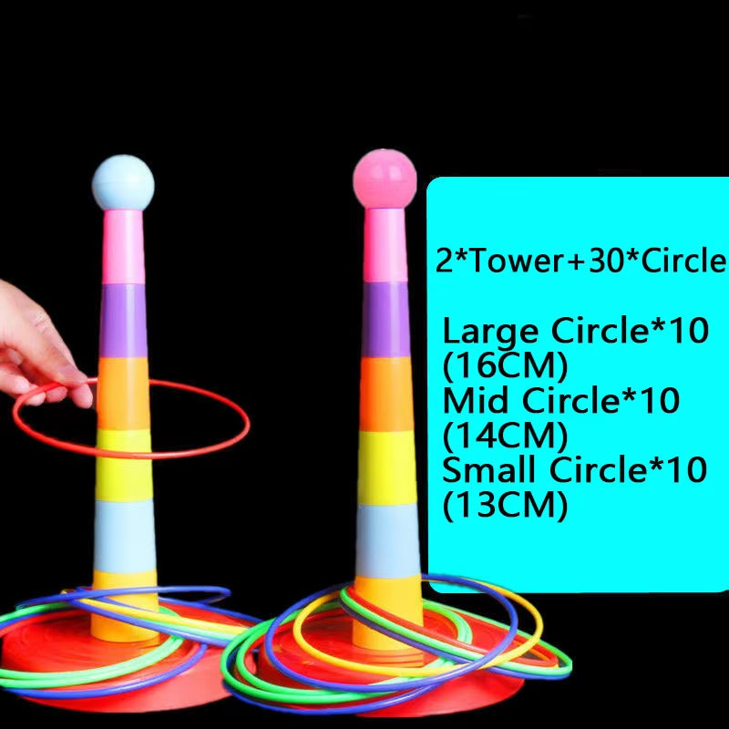 Children’s Ring Toss Game – Fun Indoor & Outdoor Ferrule Stacking Toy for Early Education & Parent-Child Play