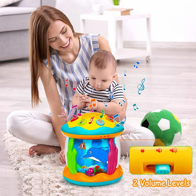 Ocean Light Musical Projector Toy for Toddlers – Montessori Sensory Learning Toy for 1–3 Year Olds