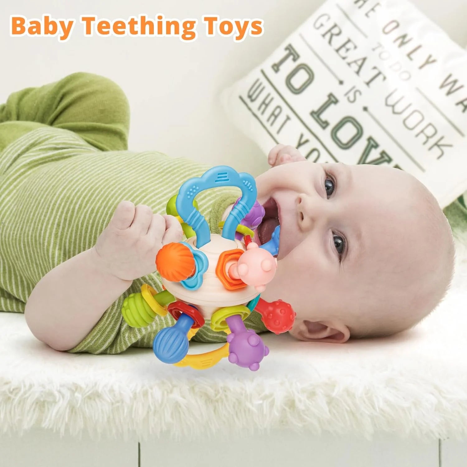 Sensory Teething Toys for Infants 0-12 Months
