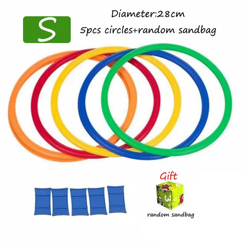 Kids Hopscotch Ring Set – Sensory Brain Game for Indoor & Outdoor Play, Sports Training, and Fun Learning