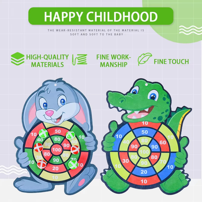 Montessori Dart Board Game for Kids – Indoor & Outdoor Sticky Ball Target Toy for Children Ages 4–6