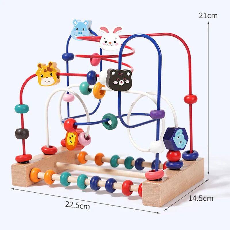 Wooden Bead Maze Educational Toy for Toddlers