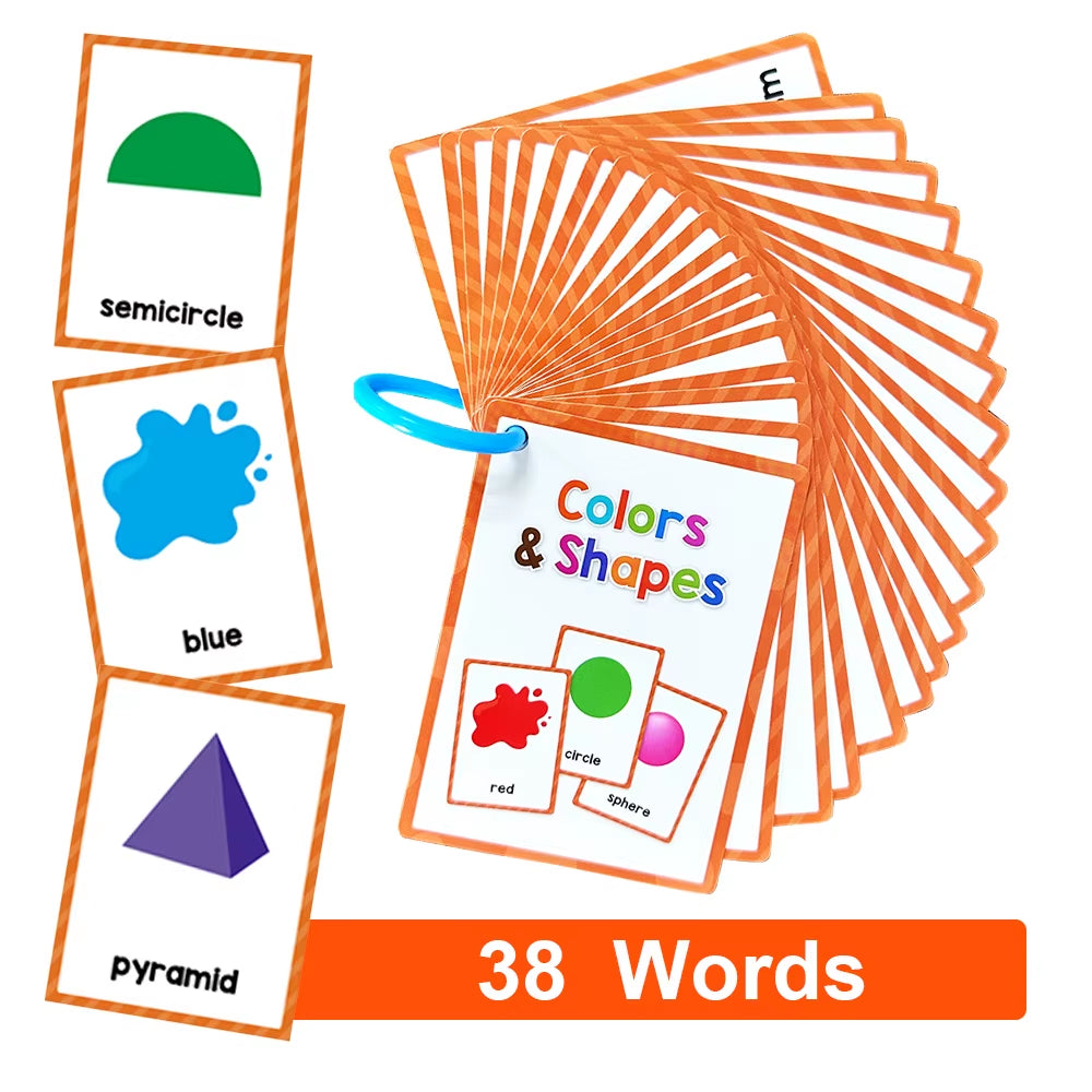 Montessori English Words Learning Flashcards for Kids – Early Educational Classroom & Teaching Aids for Kindergarten