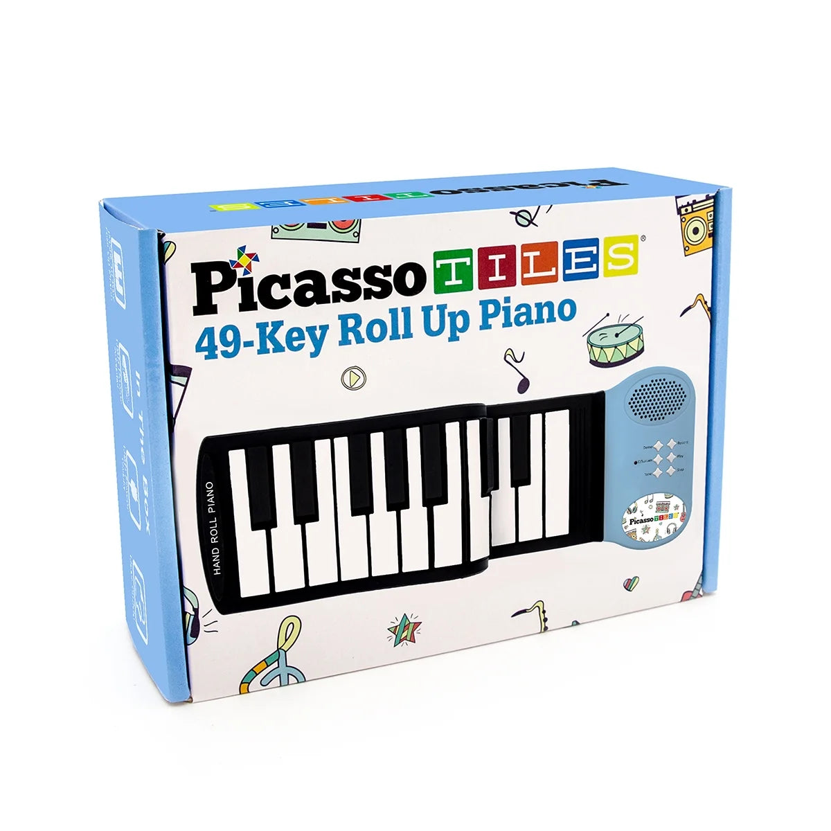 PicassoTiles 49-Key Roll-Up Piano Keyboard for Kids