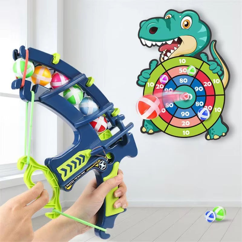 Montessori Sticky Ball Dartboard & Slingshot Game – Outdoor Sports Target Toy for Kids’ Coordination & Learning Fun