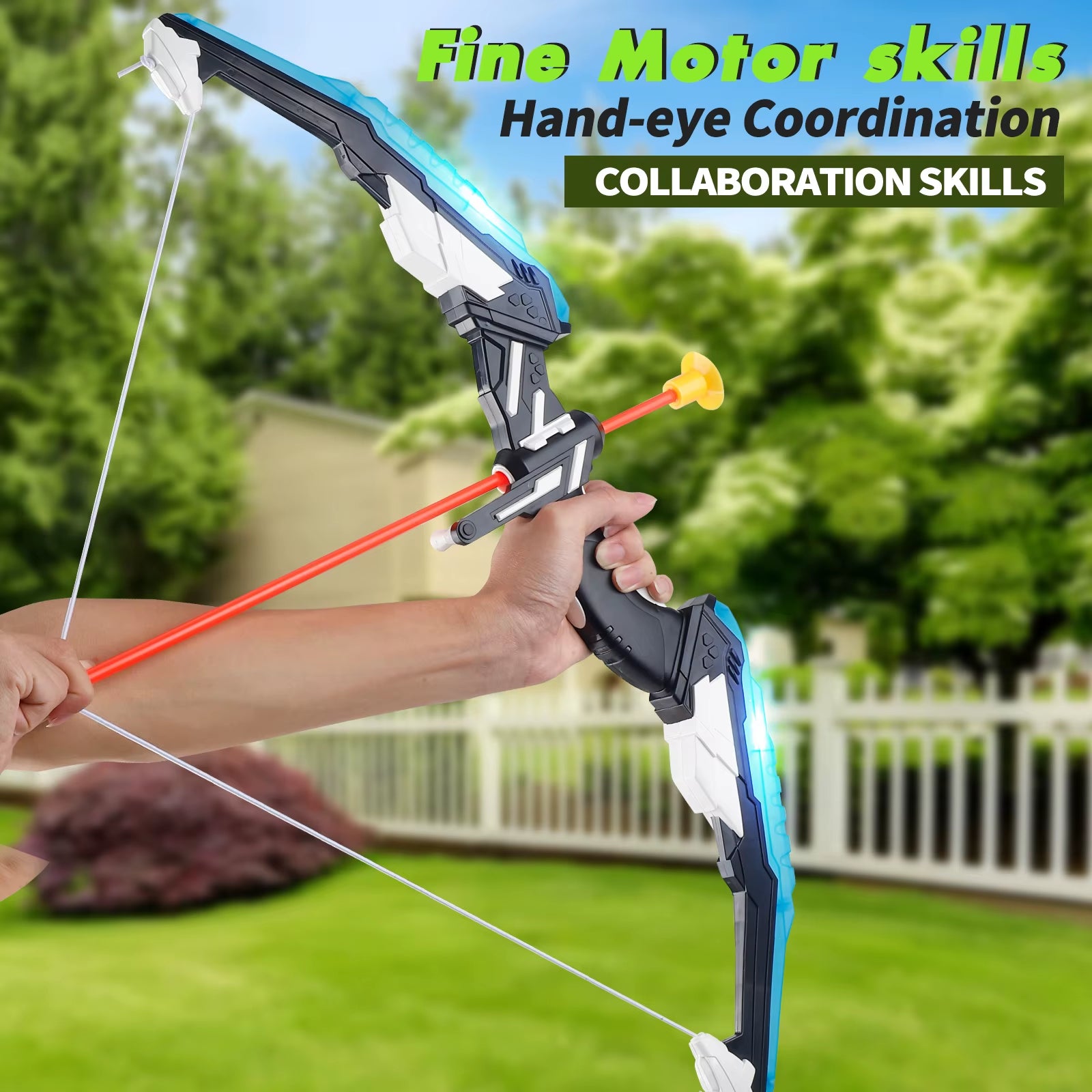 Kids LED Archery Toy Set – Light-Up Bow & Arrow for Hand-Eye Coordination and Indoor/Outdoor Sports Play