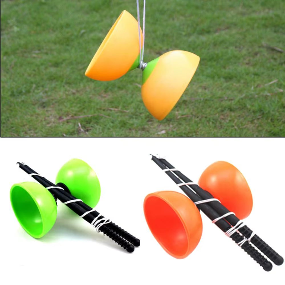 Soft Leather Chinese Diabolo Yo-Yo Toy – Sensory Training & Outdoor Play