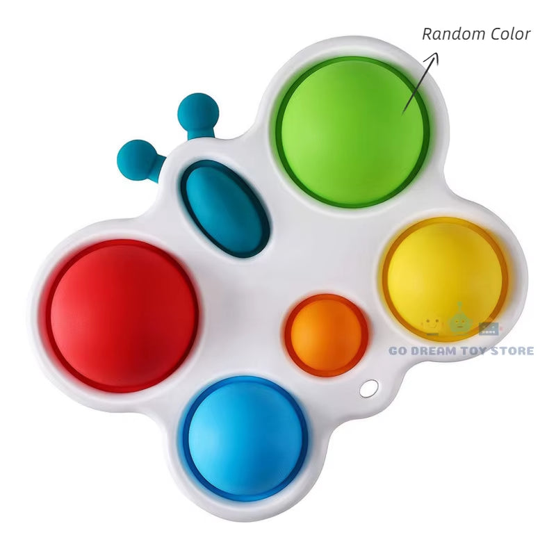 Montessori Infant Exercise Board Toy – Colorful Rattle Puzzle & Fidget Toy for Early Education and Sensory Training