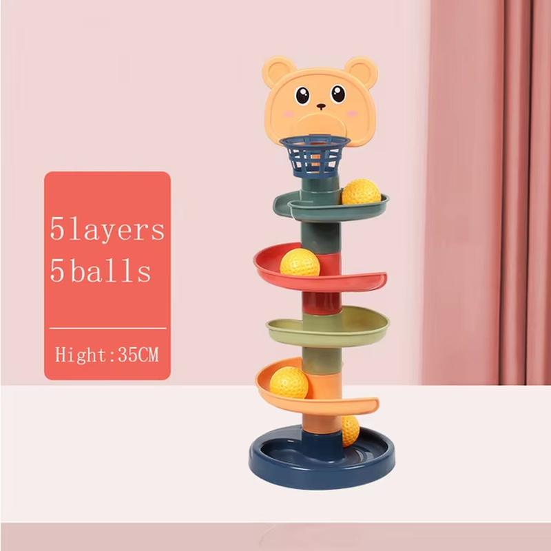 Montessori Rolling Ball Tower Stacking Toy