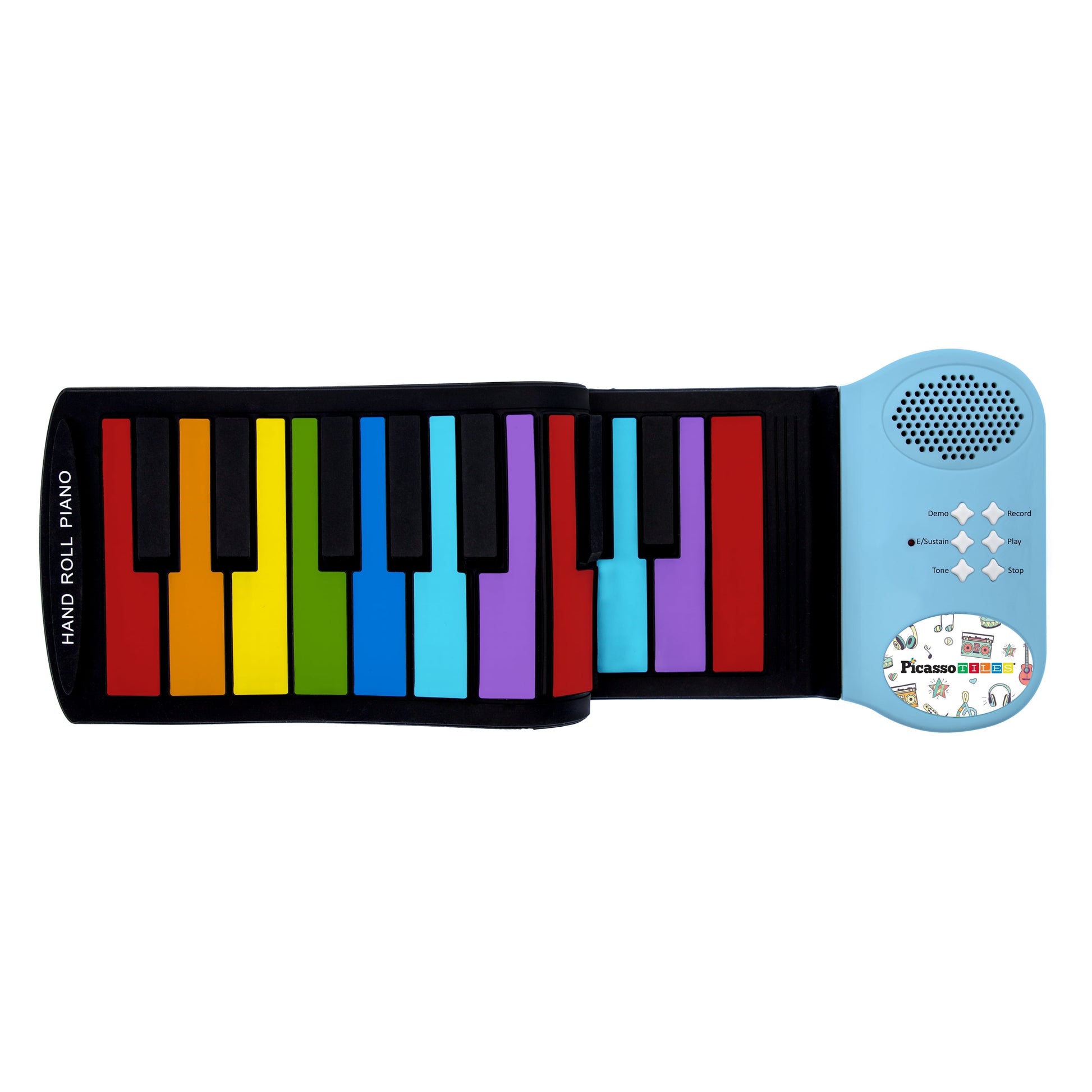 PicassoTiles 49-Key Roll-Up Piano Keyboard for Kids