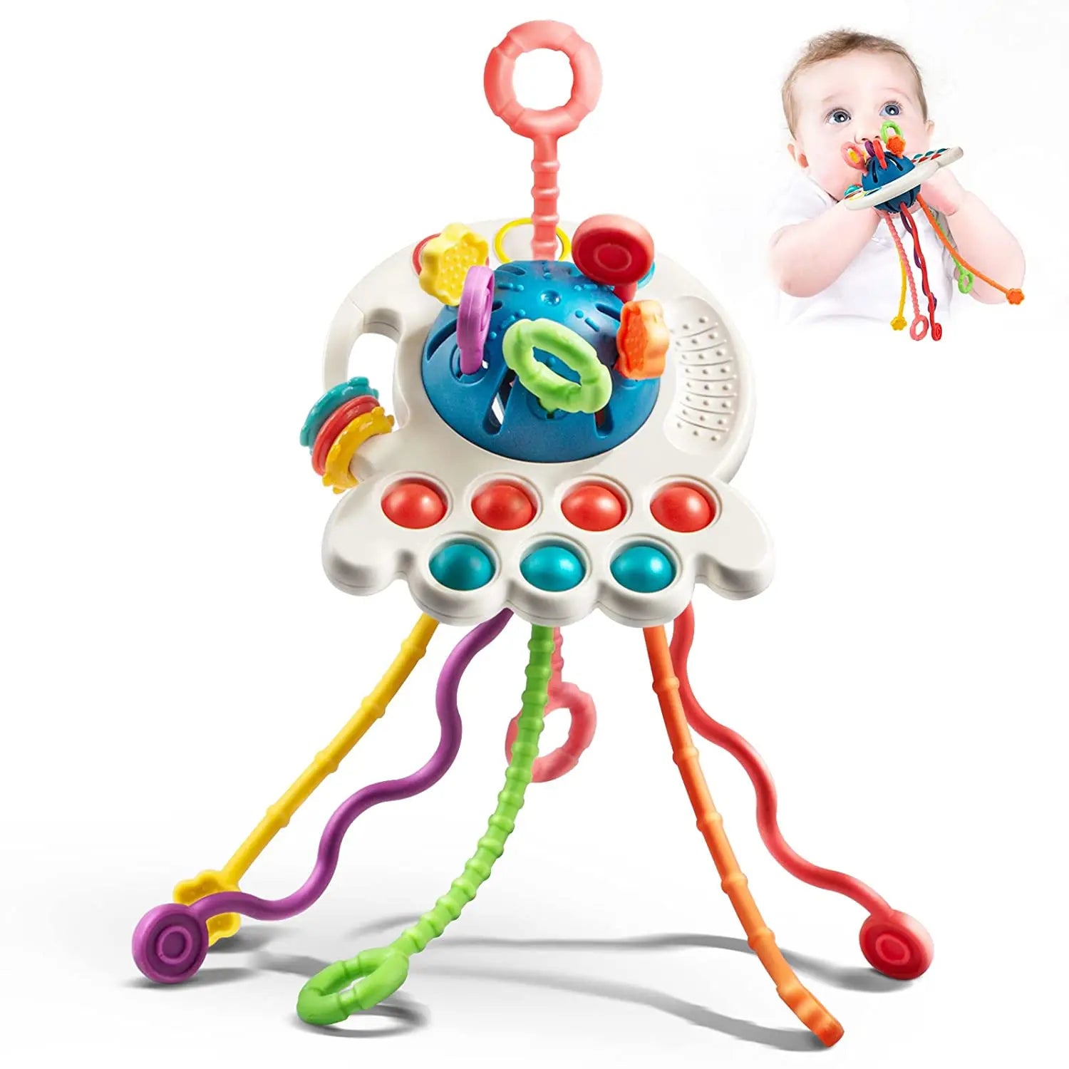 Montessori Silicone Pull String Sensory Toy
