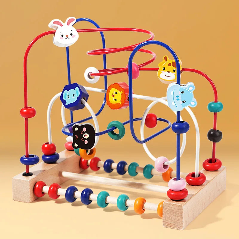 Wooden Bead Maze Educational Toy for Toddlers