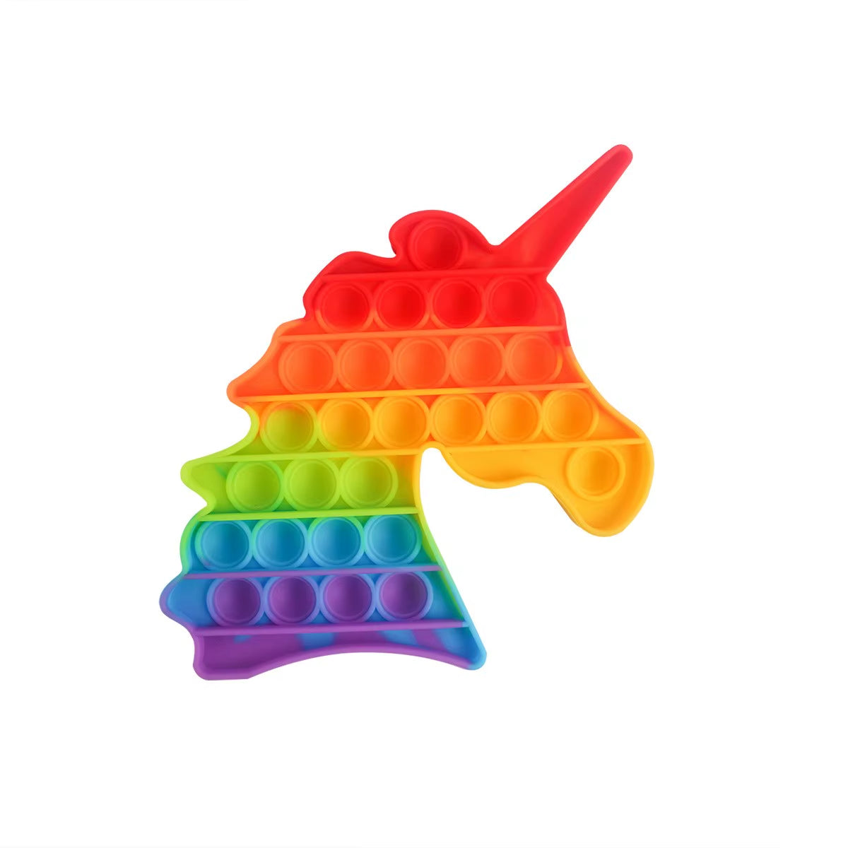 Rainbow Dinosaur Fidget Sensory Toy – Push Pop Bubble Stress Reliever for Kids with Autism and Anxiety