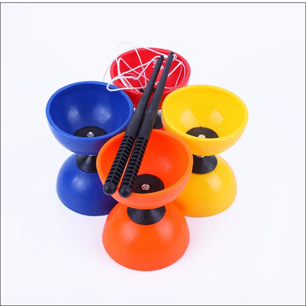 Soft Leather Chinese Diabolo Yo-Yo Toy – Sensory Training & Outdoor Play
