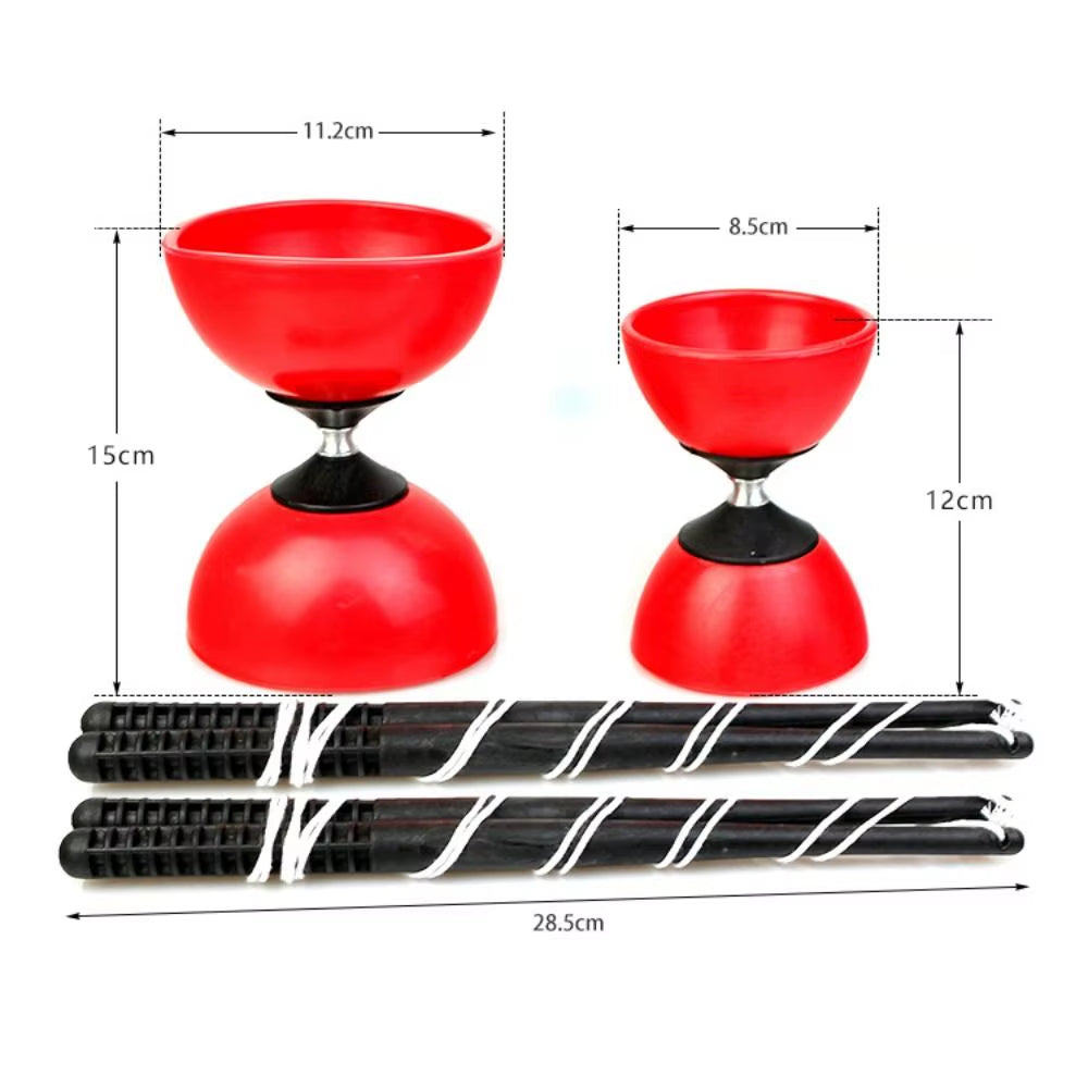 Soft Leather Chinese Diabolo Yo-Yo Toy – Sensory Training & Outdoor Play