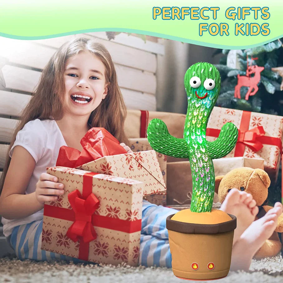 Dancing Cactus Plush Toy – Electronic Singing & Recording Doll with Music and Movement, Funny Interactive Gift for Kids