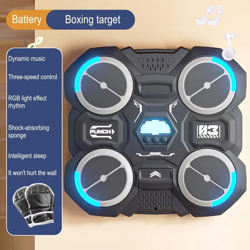 Smart Music Boxing Machine for Kids – Wall-Mounted Interactive Boxing Trainer Toy for Fitness & Stress Relief
