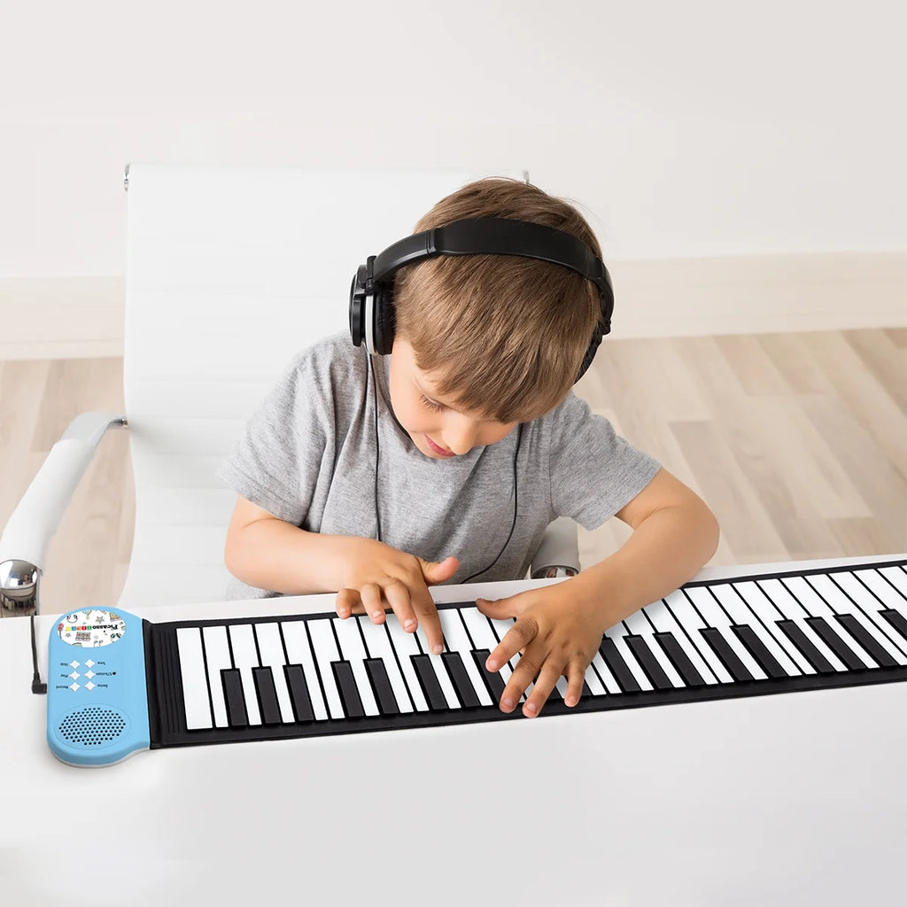 PicassoTiles 49-Key Roll-Up Piano Keyboard for Kids