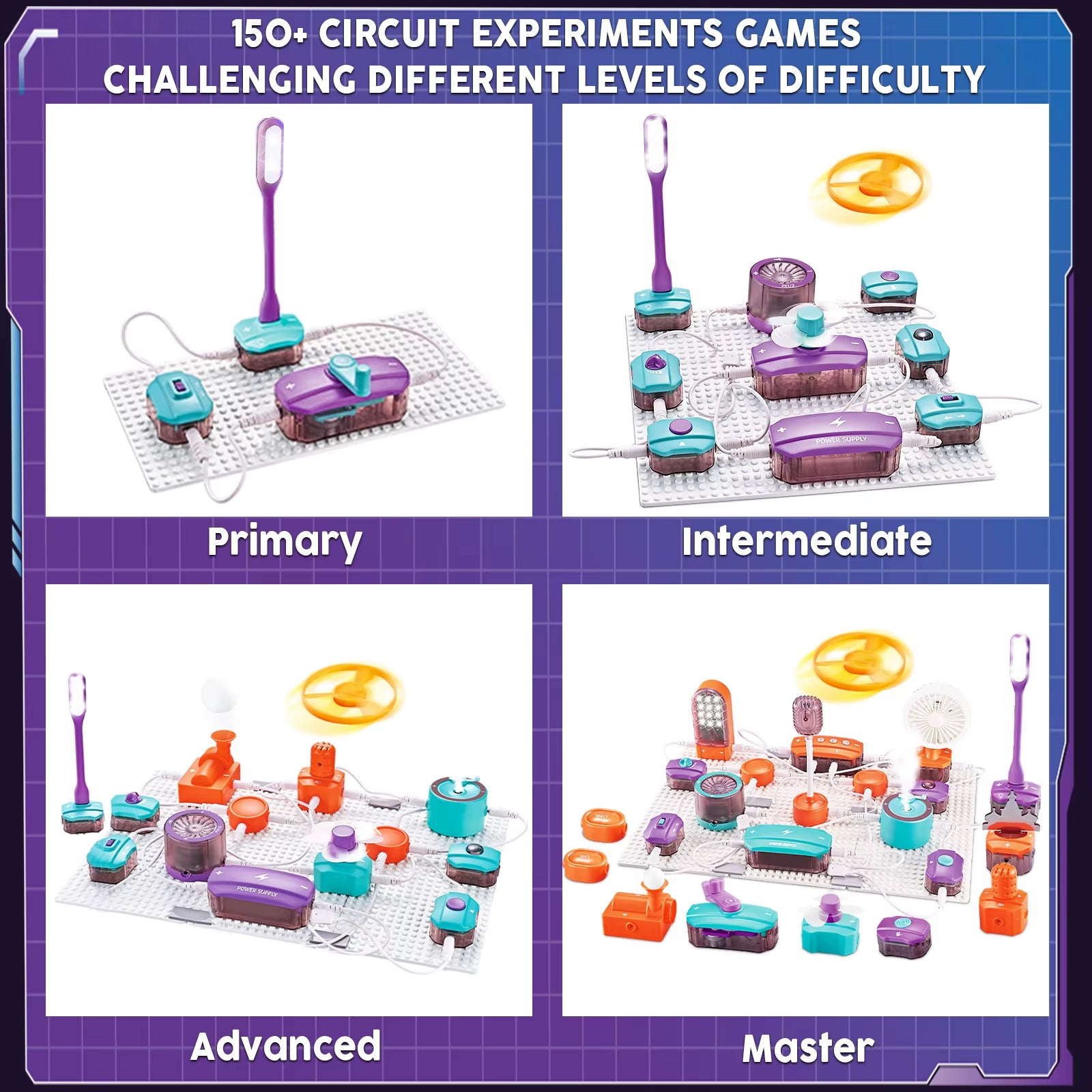 VATOS Science Circuit Kit for Kids – 150+ DIY Electronics Projects Educational STEM Toy for Ages 6+