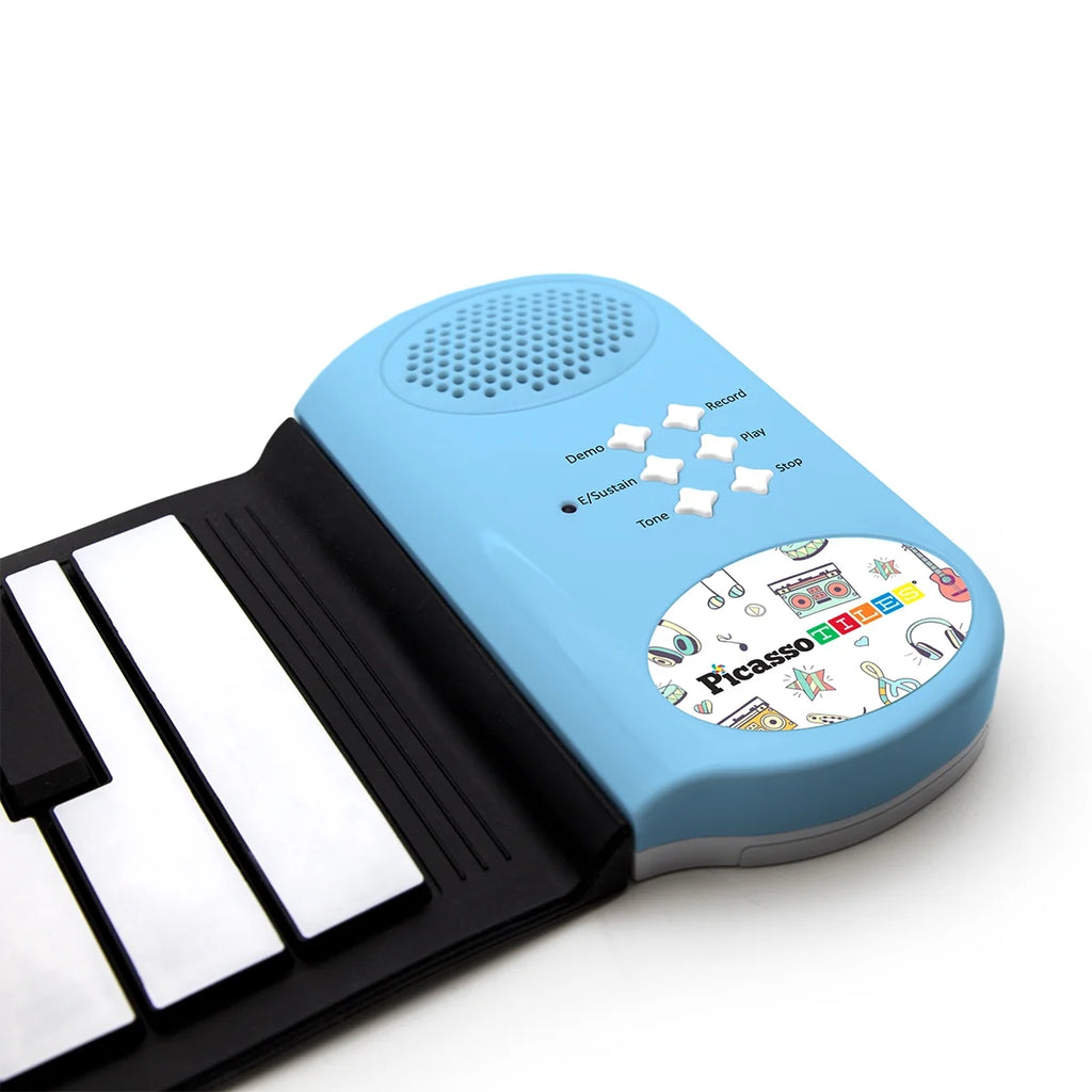 PicassoTiles 49-Key Roll-Up Piano Keyboard for Kids