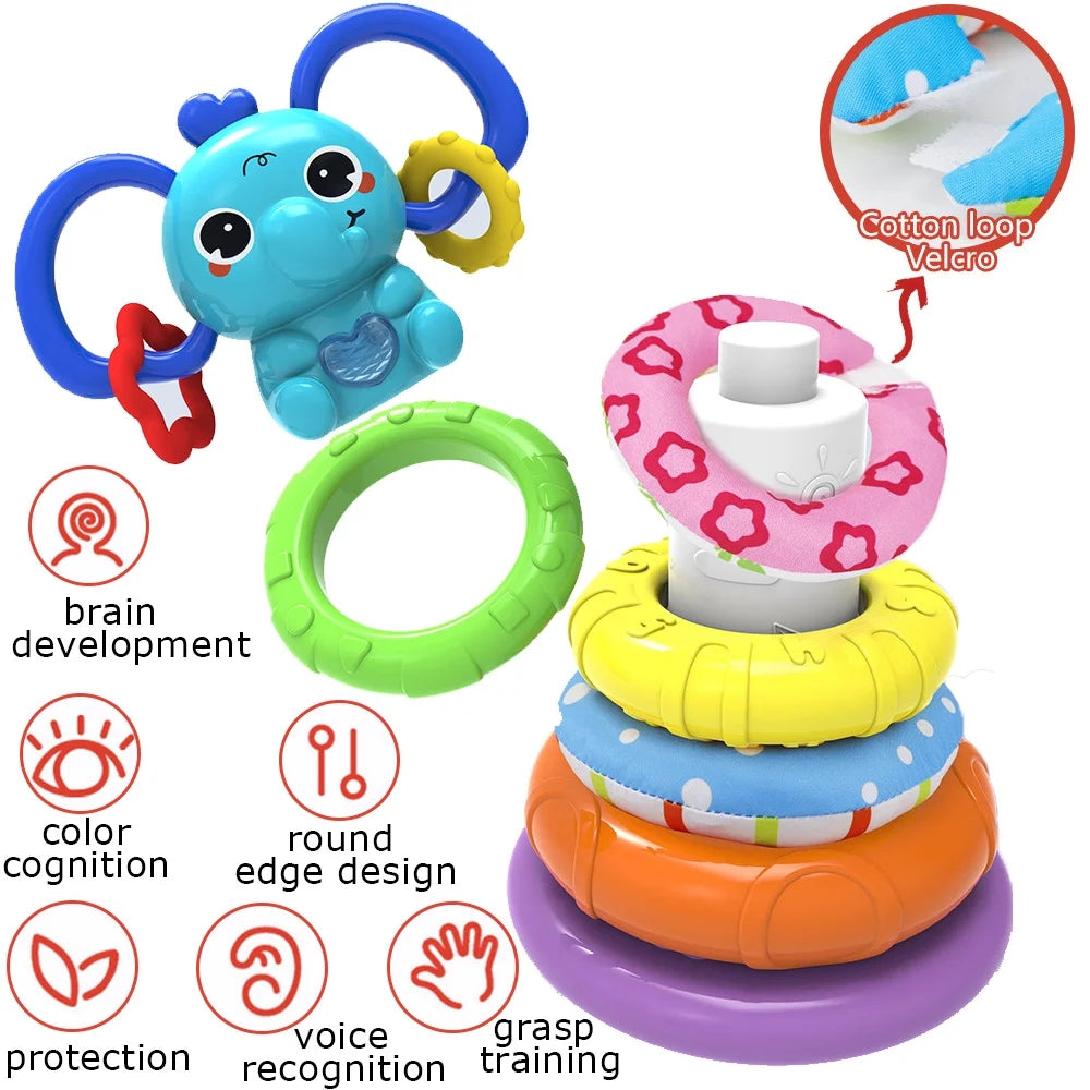 Shape Sorter Stacking Toy for Toddlers 1-3
