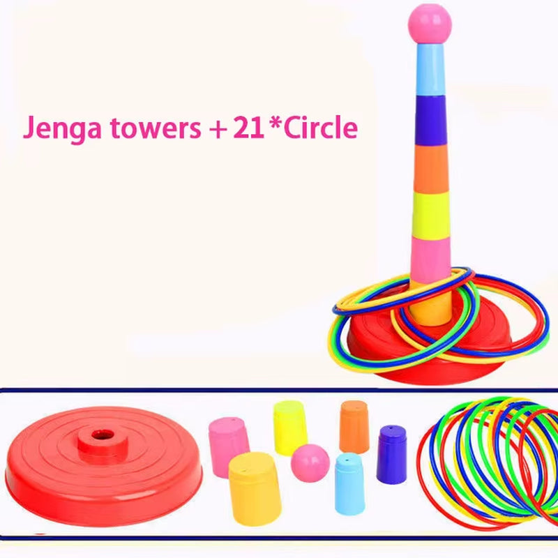 Children’s Ring Toss Game – Fun Indoor & Outdoor Ferrule Stacking Toy for Early Education & Parent-Child Play