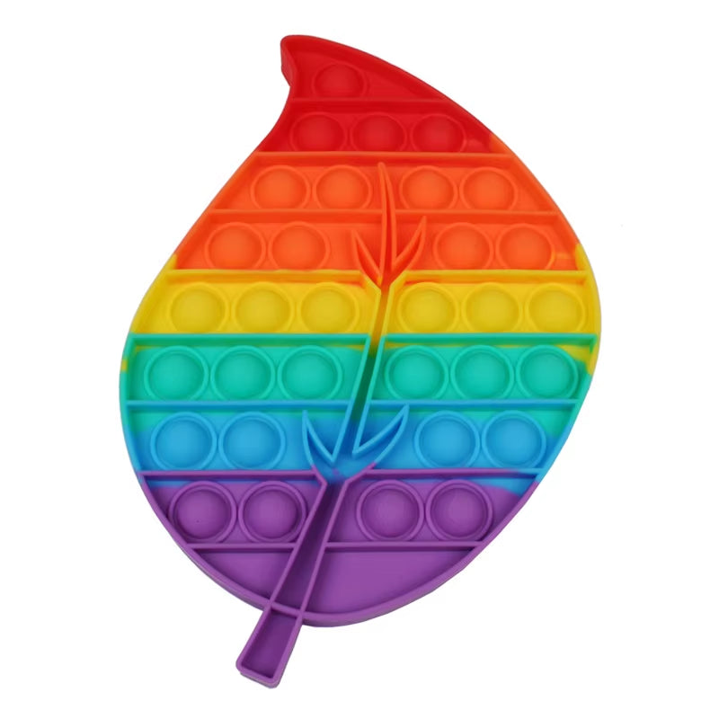 Rainbow Dinosaur Fidget Sensory Toy – Push Pop Bubble Stress Reliever for Kids with Autism and Anxiety